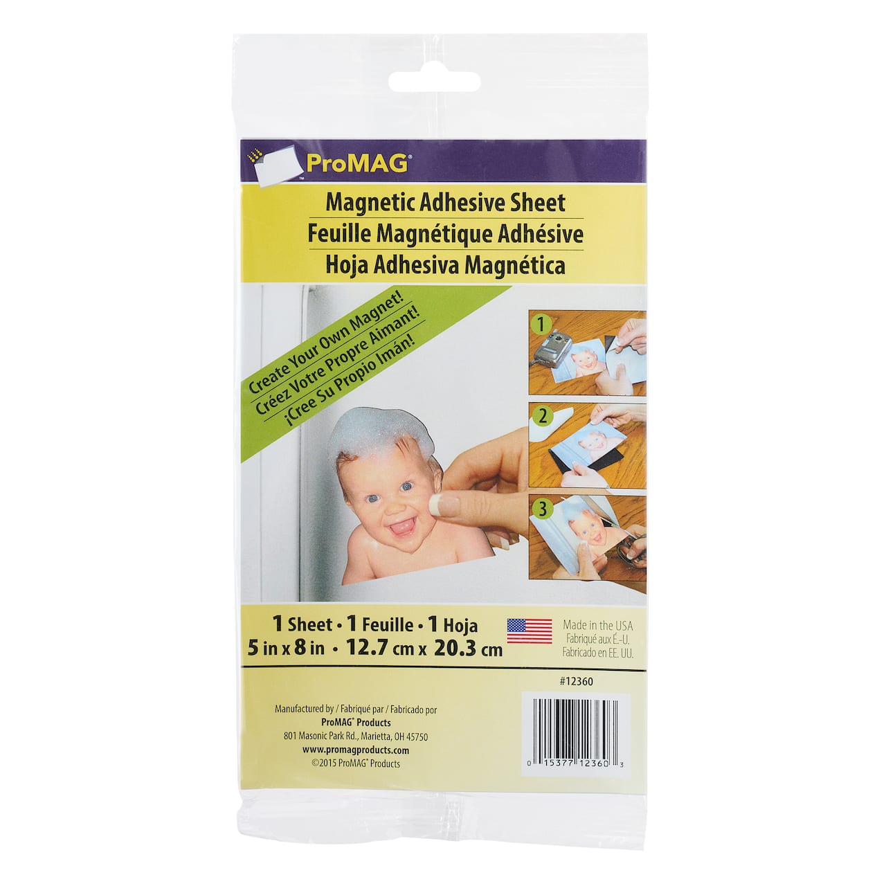 Pro MAG® Magnetic Adhesive Sheet, 5" x 8"